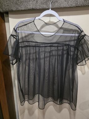 Sheer Cover Up Babydoll Top
